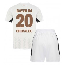 Bayer Leverkusen Alejandro Grimaldo #20 Bortedraktsett Barn 2024-25 Kortermet (+ korte bukser)